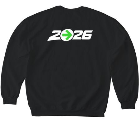 2026 Pelotonia Gravel&nbsp;, a Black Softstyle Crewneck Sweatshirt (back-view)