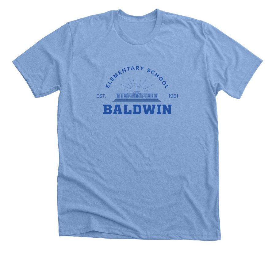 Baldwin Established 1961, a Heather Carolina Blue Premium Unisex Tee