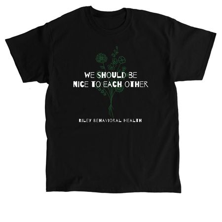 We Should Be Nice to Each Other, a Black Classic Unisex Tee
