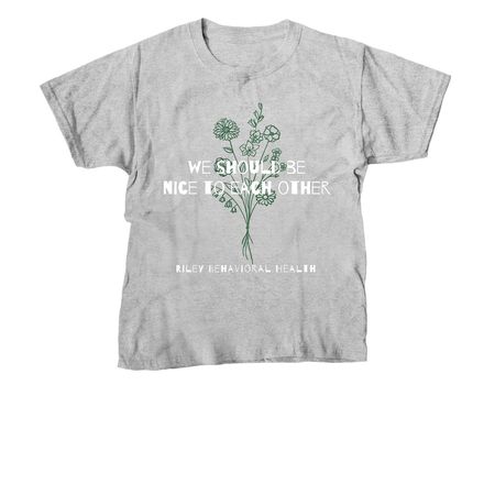 We Should Be Nice to Each Other, a Sport Grey Youth Unisex Tee