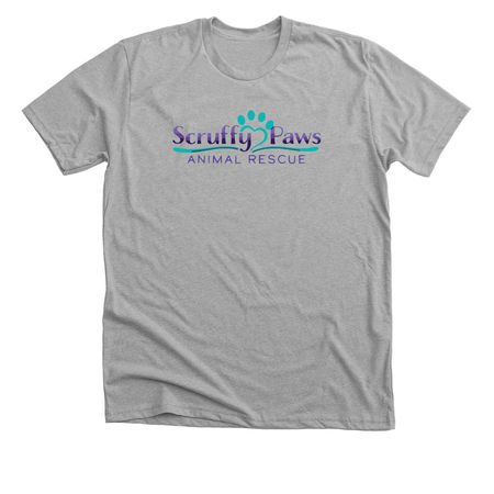 Classic Scruffy Paws Logo, a Athletic Heather Premium Unisex Tee
