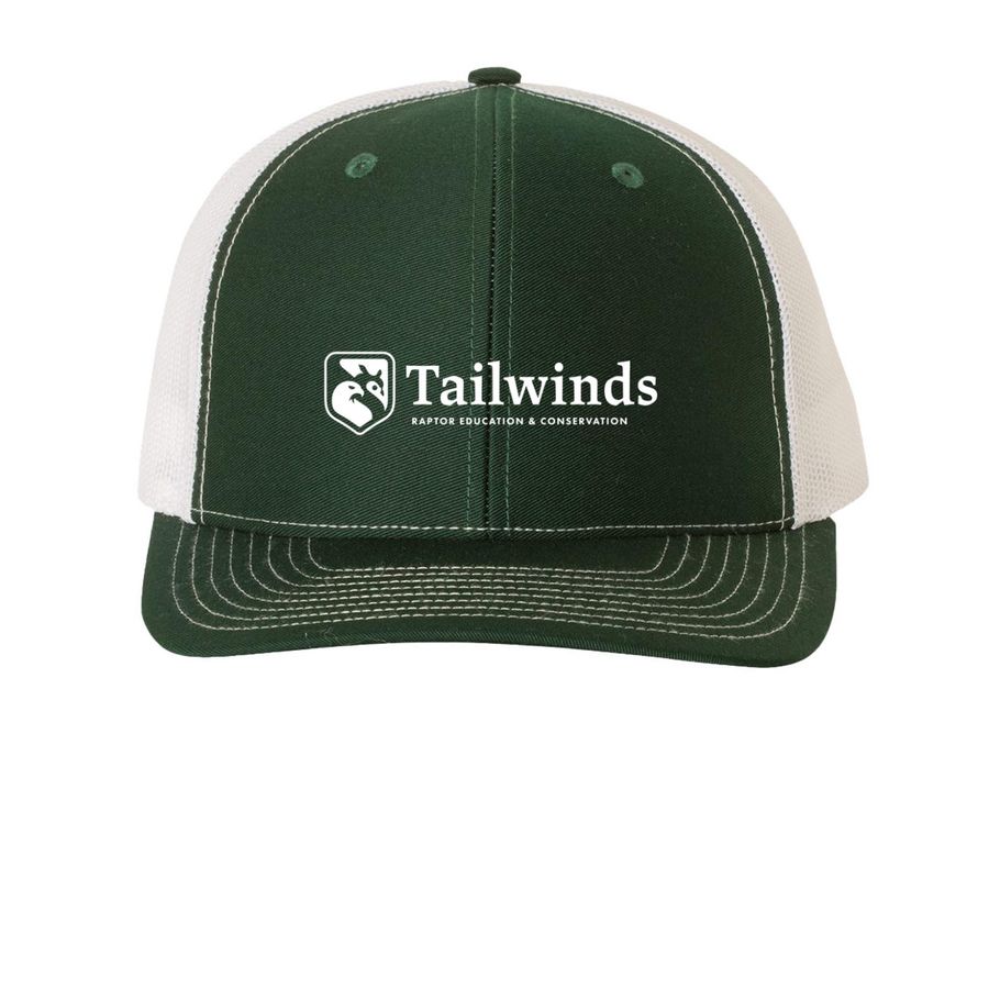 Tailwinds Raptor Education & Conservation, a Dark Green/ White Printed Snapback Trucker Cap