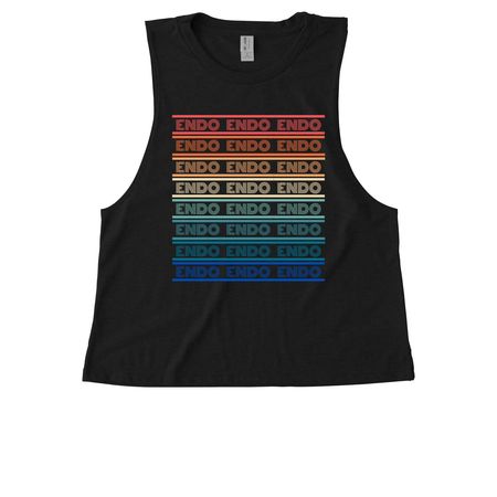 2025 - Endo Pride Vibes, a Deep Black Allmade Eco Triblend Women?s Muscle Tank