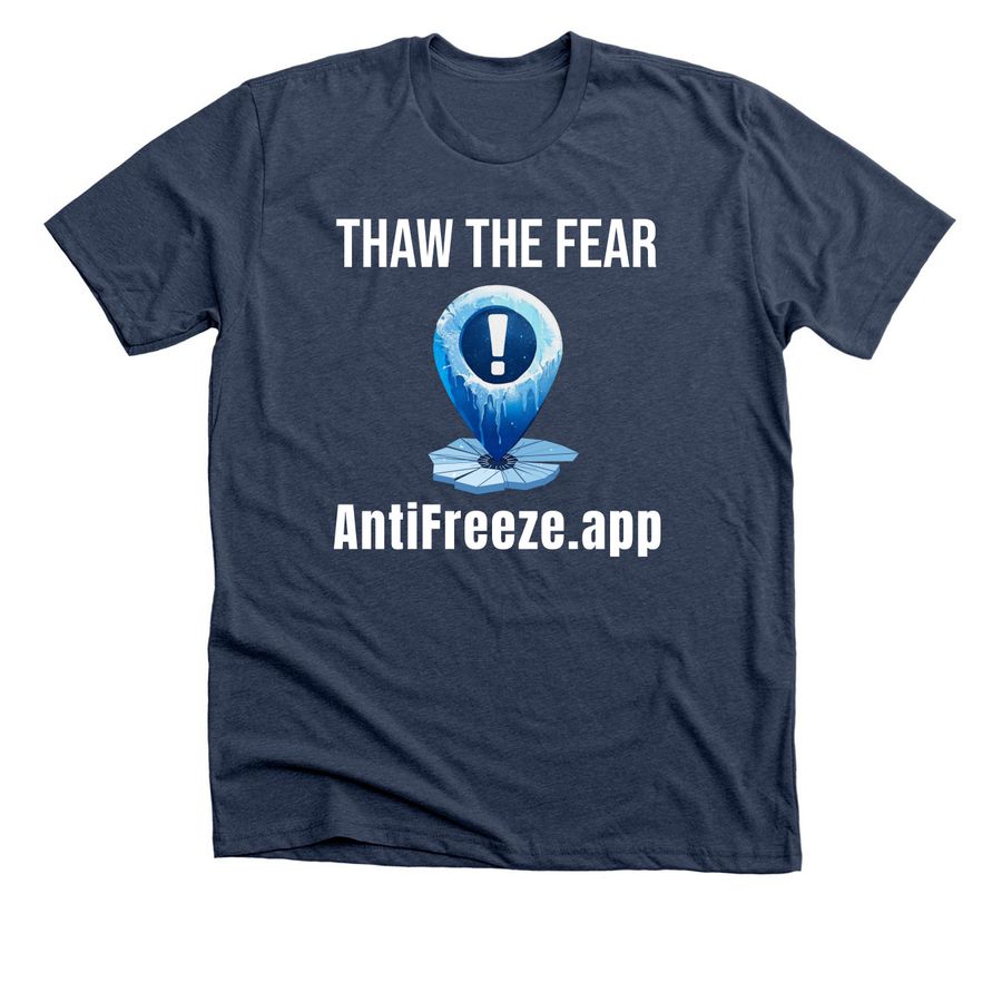 Thaw The Fear, a Heather Navy Premium Unisex Tee