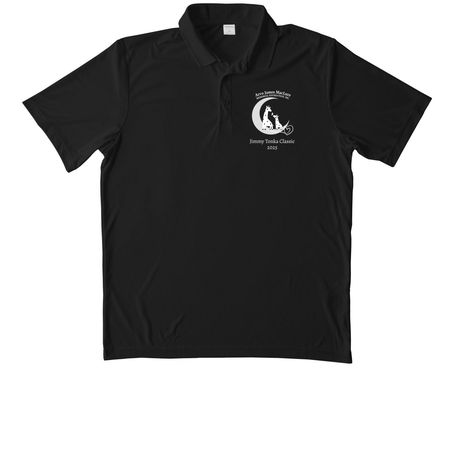 2025 AJMMF Jimmy Tonka Classic Polo Shirt, a Black Unisex Performance Polo