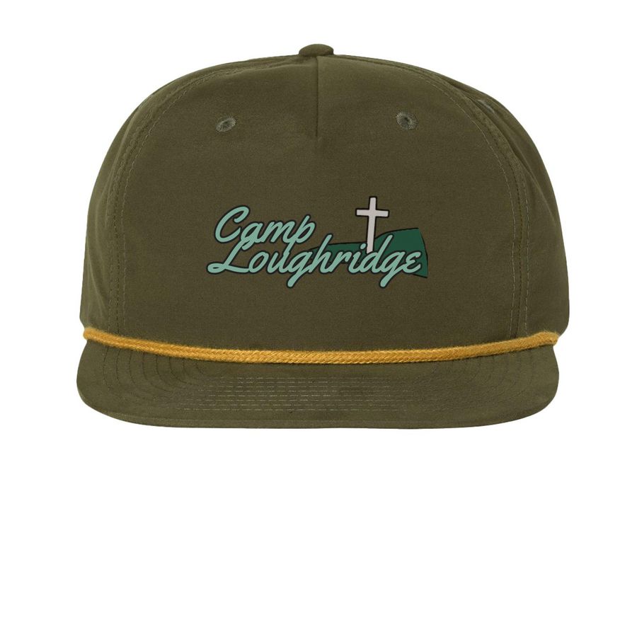 CL CAMP HAT&nbsp;, a Loden/ Amber Gold Printed Umpqua Snapback Cap