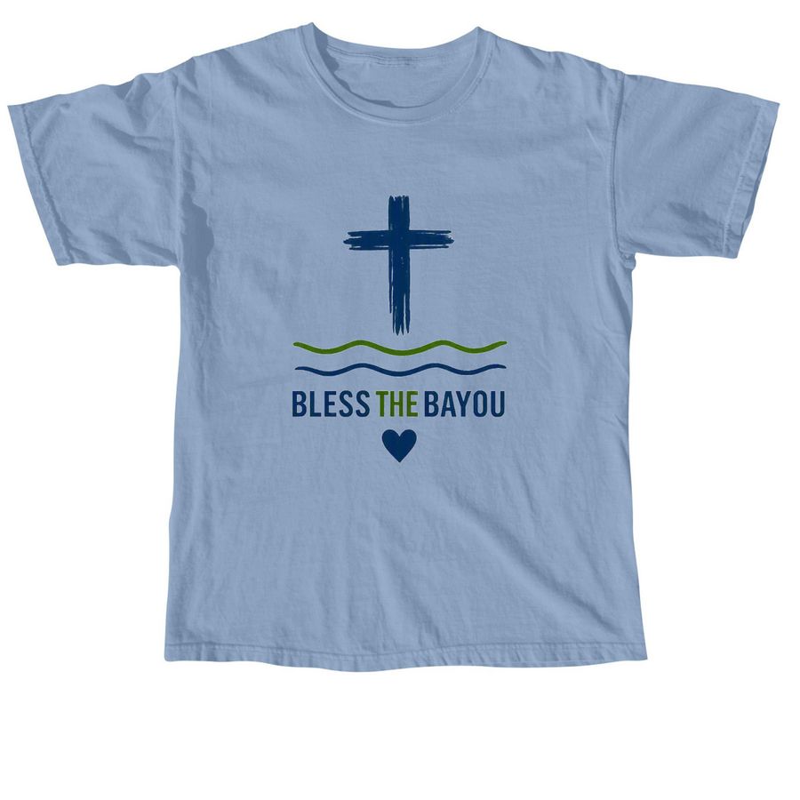 Bless the Bayou, a Washed Denim Comfort Colors Unisex Tee