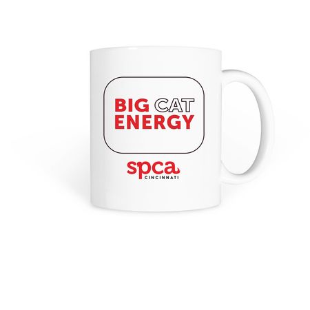 Big Cat, a White Coffee Mug