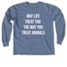 HHR Medical Fundraiser for Mia, a Blue Jean Comfort Colors Long Sleeve Tee