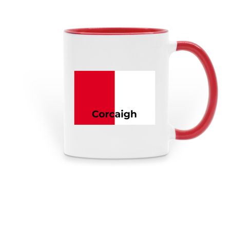 Corcaigh, a Red Two-Tone Ceramic Mug