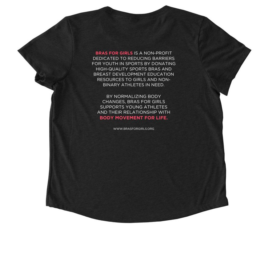 A Sports Bra is a Sports Essential, a Space Black Allmade Eco Triblend Women?s Scoop Neck Tee (back-view)