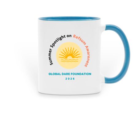 Summer Spotlight Coffee Mugs, a Light Blue Two-Tone Ceramic Mug