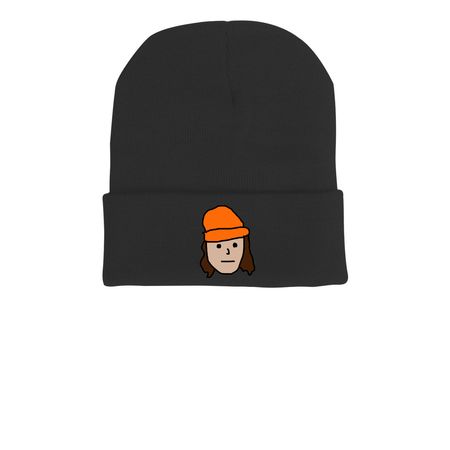 Beanie Bobby Beanie, a Black Printed Cuffed Beanie