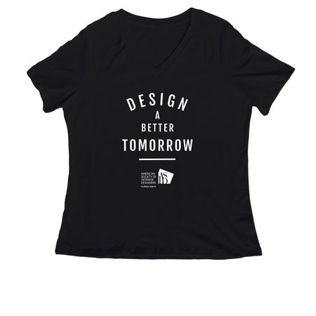 Design A Better Tomorrow, a Black Women's Relaxed V-Neck Tee