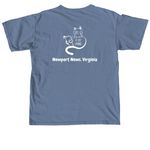 Most likely to, a Blue Jean Comfort Colors Unisex Tee (back-view)