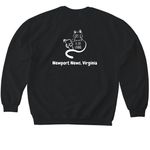 Most likely to, a Black Softstyle Crewneck Sweatshirt (back-view)