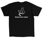 Most likely to, a Black Classic Unisex Tee (back-view)