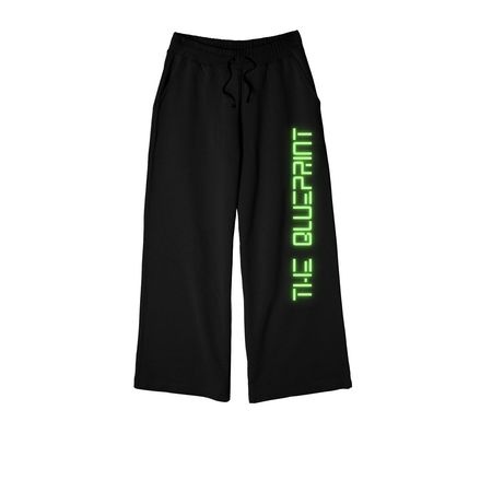 THE BLUEPRINT Wide Leg Sweats, a Black Women's French Terry Wide Leg Pants