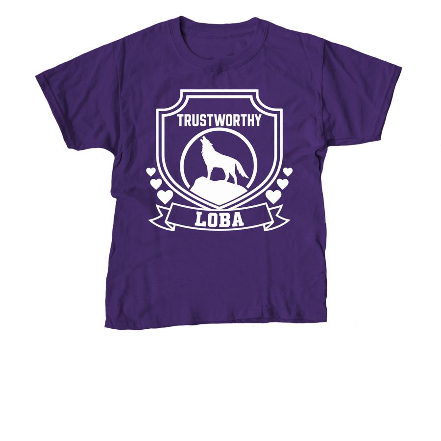Loba: Trustworthy, a Purple Youth Unisex Tee