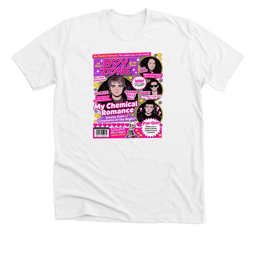My Chemical Romance Boy Zone Magazine Cover S, a Solid White Blend Premium Unisex Tee