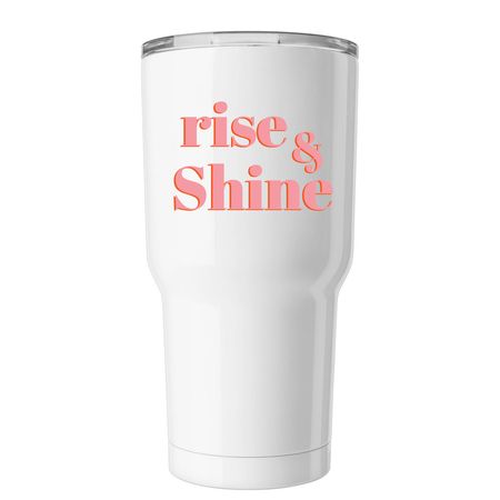 Get The Day Started, a White Insulated Tumbler