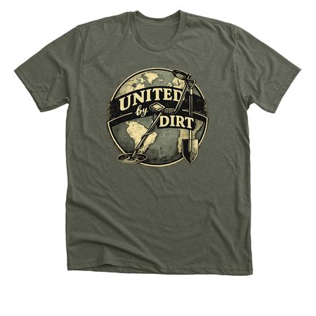 United By Dirt Merch, a Heather Military Green Premium Unisex Tee