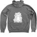 Black Cat hoodie, a Deep Heather Zip Up Hoodie (back-view)