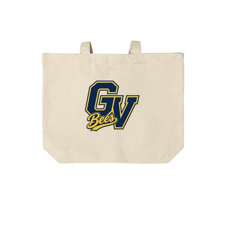 GV Bees Logo on Canvas Tote Bag, a Natural Cotton Canvas Tote Bag