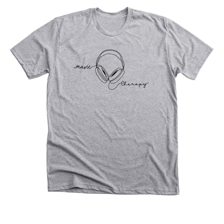 Music Therapy Shirt, a Athletic Heather Premium Unisex Tee