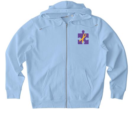 Puzzling For Hope, a Blue Soul Stanley/Stella Unisex Cultivator 2.0 Zip Up Pullover Hoodie