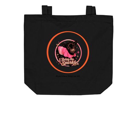 Winter shelter fundraiser-Bring the Sparkle&nbsp;, a Black Organic Cotton Tote Bag