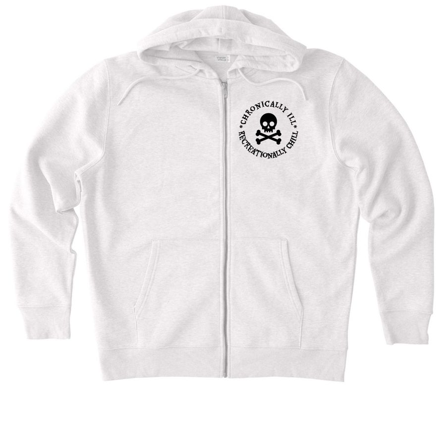 Dodging Heart Failure, a Cool Heather Grey Stanley/Stella Unisex Cultivator 2.0 Zip Up Hoodie