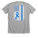 Colon Cancer Awareness, a Athletic Heather Premium Unisex Tee (back-view)