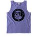 Justin Beaver Logo - black ink, a Violet Comfort Colors Tank Top