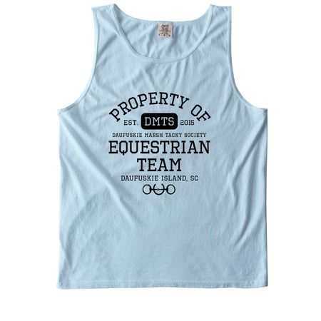 Property of DMTS Equestrian Team, a Chambray Comfort Colors Tank Top