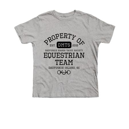 Property of DMTS Equestrian Team, a Athletic Heather Premium Youth Tee