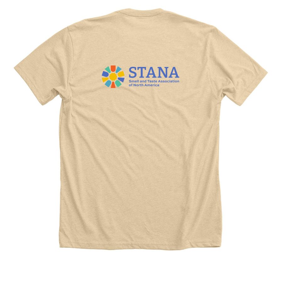1st Annual Virtual 5K Tee, a Heather Soft Cream Premium Unisex Tee (back-view)