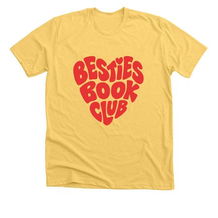 Besties Book Club (red logo), a Heather Yellow Gold Premium Unisex Tee