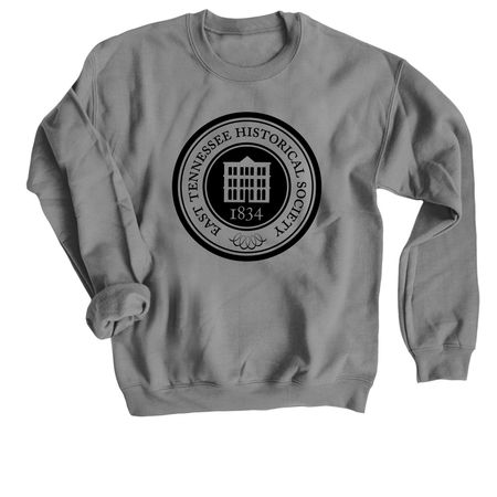 ETHS Logo Apparel, a Charcoal Crewneck Sweatshirt