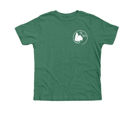 The Trees Labyrinth Shirt, a Heather Grass Green Premium Youth Tee