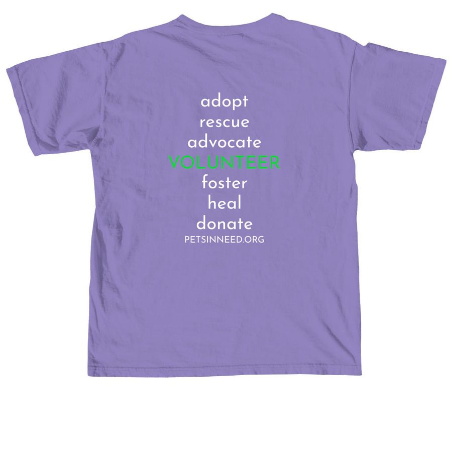 Volunteer Summer Collection, a Violet Comfort Colors Unisex Tee (back-view)