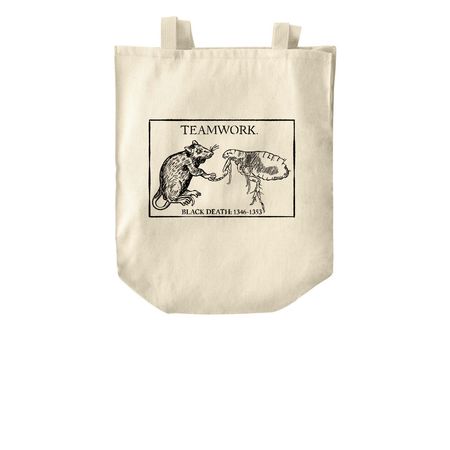 Teamwork Tote, a Natural Over-the-Shoulder Shopping Tote Bag