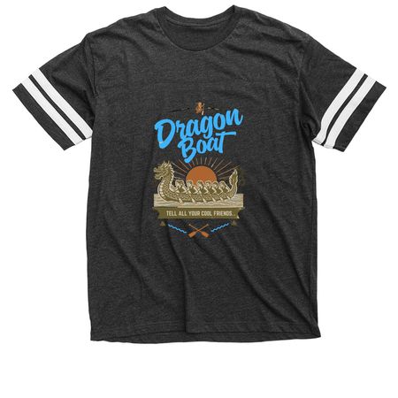 DB.. Tell all your cool friends.., a Vintage Smoke / White Football Jersey Tee