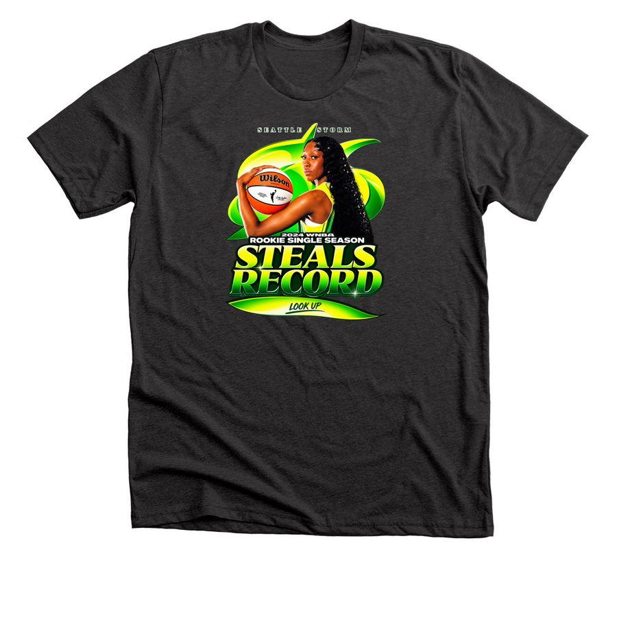 Flau'jae Johnson Breaks Seattle Storm Rookie, a Dark Grey Heather Premium Unisex Tee