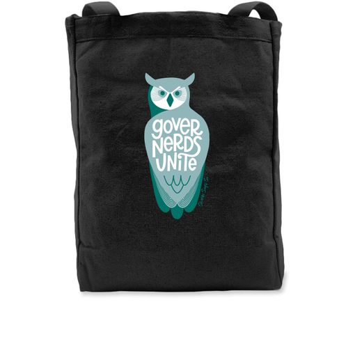 Governerds Unite Owl (Green) Black Premium Tote Bag