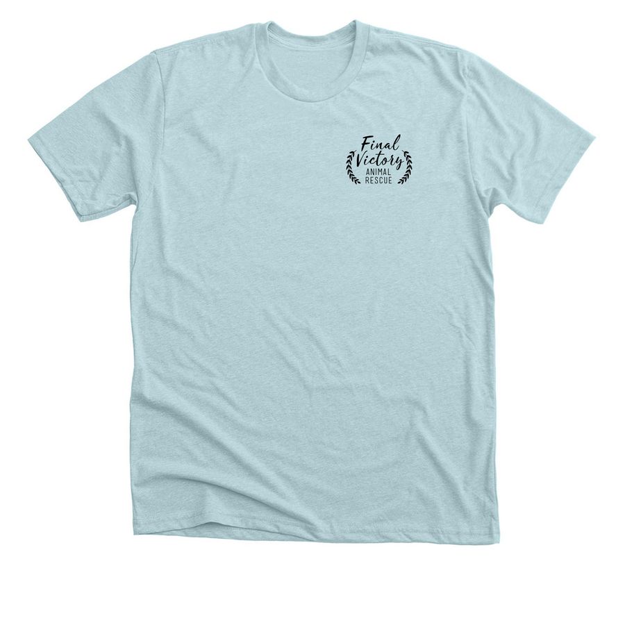 I LOVE RESCUE DOGS, a Heather Ice Blue Premium Unisex Tee