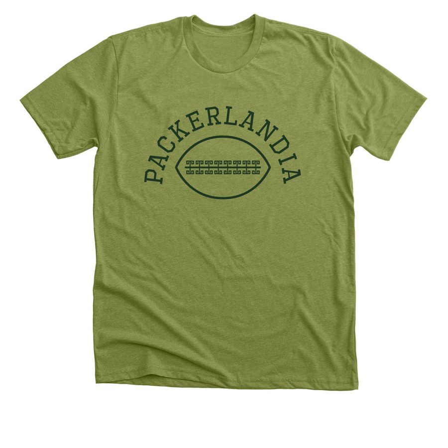 Bah?a Verde Packerlandia Football Green, a Heather Green Premium Unisex Tee