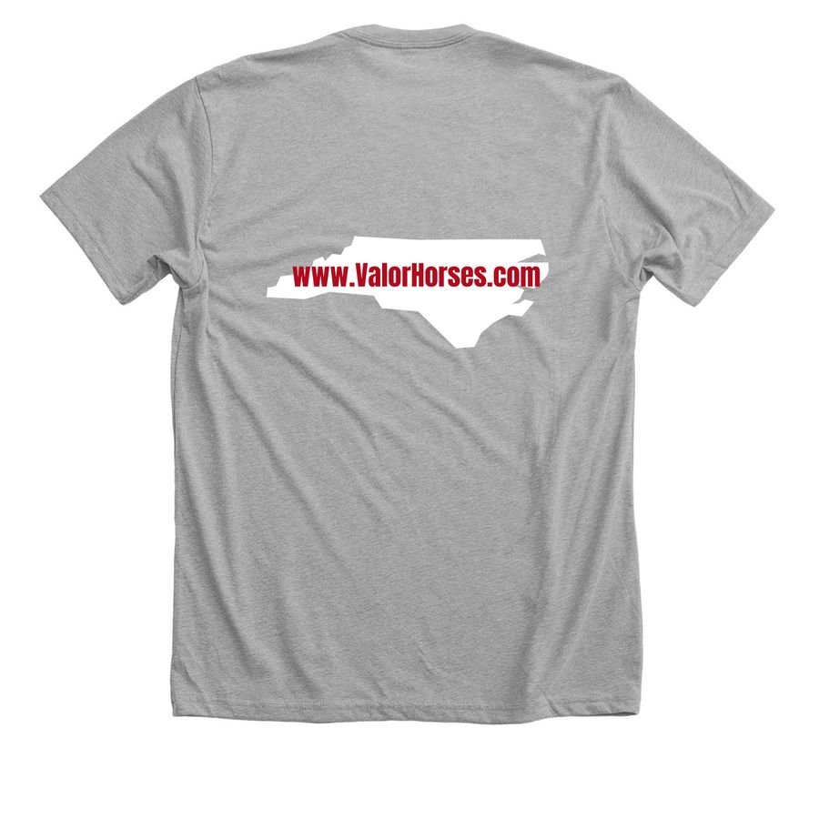 Wear one of Valor Horses!, a Athletic Heather Premium Unisex Tee (back-view)