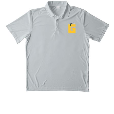 Polo - Full Color Icon, a Silver Unisex Performance Polo