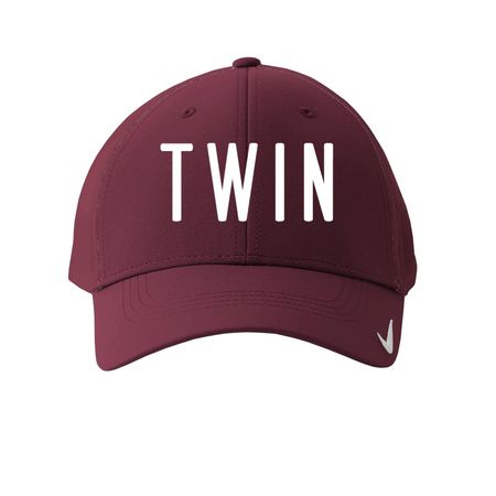 "Twin" Cap, a Team Maroon Printed Nike Dri-FIT Legacy Performance Cap